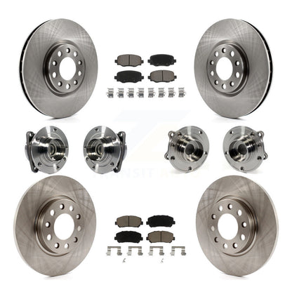 [Avant + Arrière] Kit d'ensemble roulement de roue et moyeu pour 2015-2017 Chrysler 200 FWD avec 305mm Diameter Rotor KBB-119049