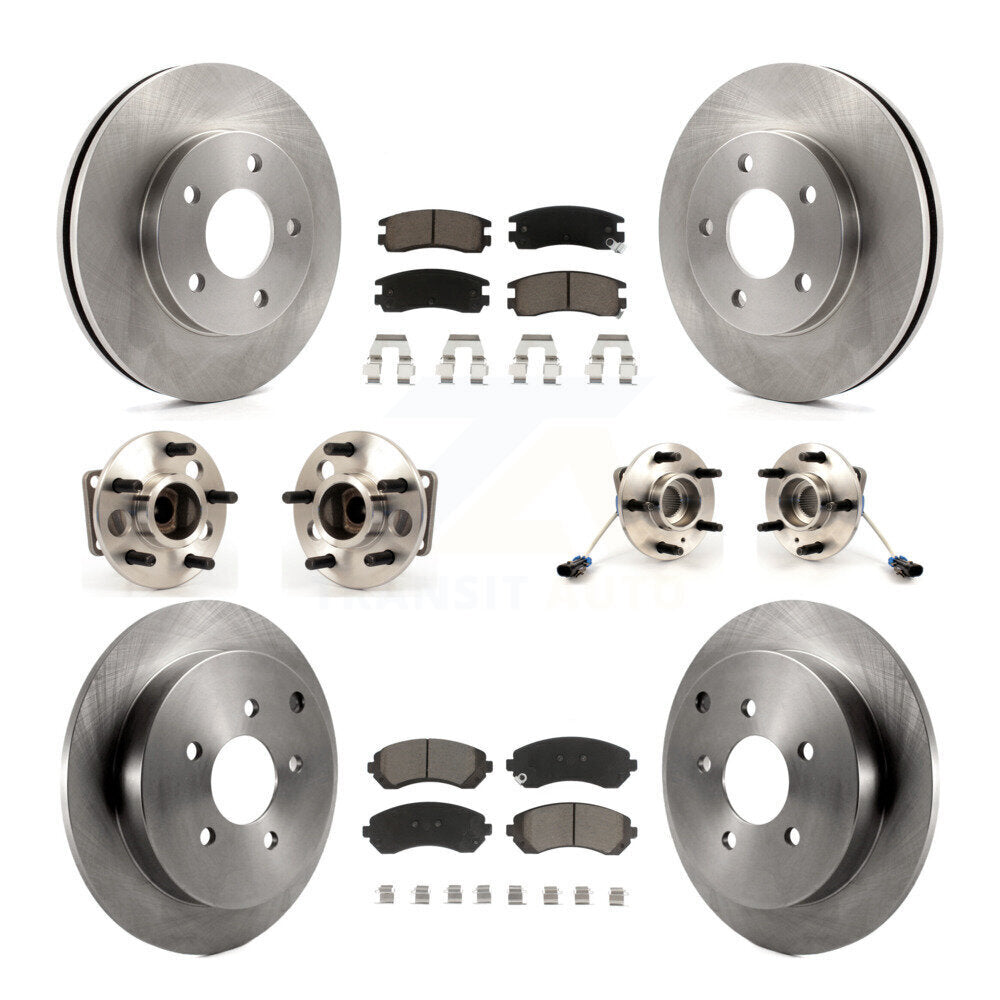 [Avant + Arrière] Kit d'ensemble roulement de roue et moyeu pour 2001-2005 Pontiac Aztek FWD avec rear brakes 4-Wheel ABS KBB-119060