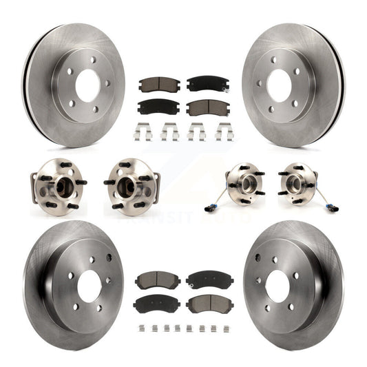 [Avant + Arrière] Kit d'ensemble roulement de roue et moyeu pour 2001-2005 Pontiac Aztek FWD avec rear brakes 4-Wheel ABS KBB-119060