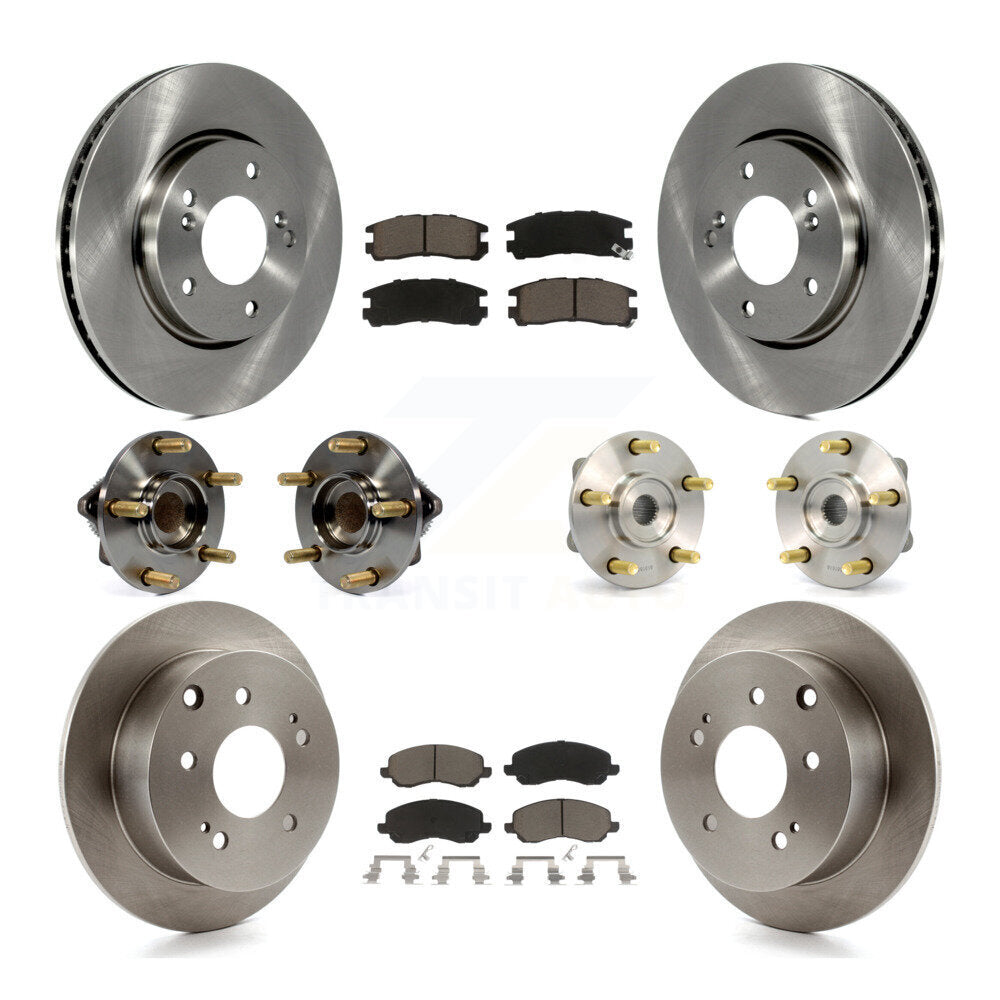 [Avant + Arrière] Kit d'ensemble roulement de roue et moyeu pour 2008 Mitsubishi Galant ES avec 2.4L 4-Wheel ABS KBB-119068