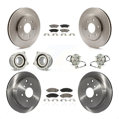 [Avant + Arrière] Kit d'ensemble roulement de roue et moyeu pour Nissan Frontier Suzuki Equator KBB-119069 par Transit Auto