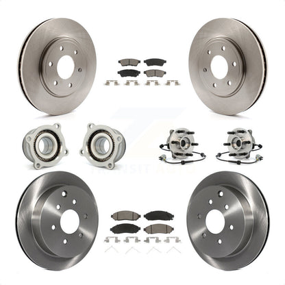 [Avant + Arrière] Kit d'ensemble roulement de roue et moyeu pour Nissan Frontier KBB-119070 par Transit Auto