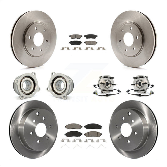 [Avant + Arrière] Kit d'ensemble roulement de roue et moyeu pour Nissan Frontier KBB-119070 par Transit Auto