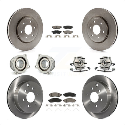 [Avant + Arrière] Kit d'ensemble roulement de roue et moyeu pour Nissan Frontier Xterra Suzuki Equator KBB-119072 par Transit Auto