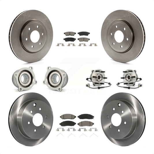 [Avant + Arrière] Kit d'ensemble roulement de roue et moyeu pour Nissan Frontier Xterra Suzuki Equator KBB-119072 par Transit Auto