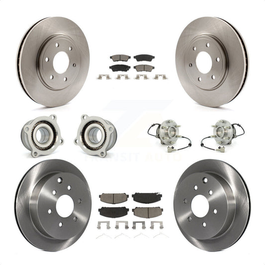 [Avant + Arrière] Kit d'ensemble roulement de roue et moyeu pour Suzuki Equator KBB-119073 par Transit Auto
