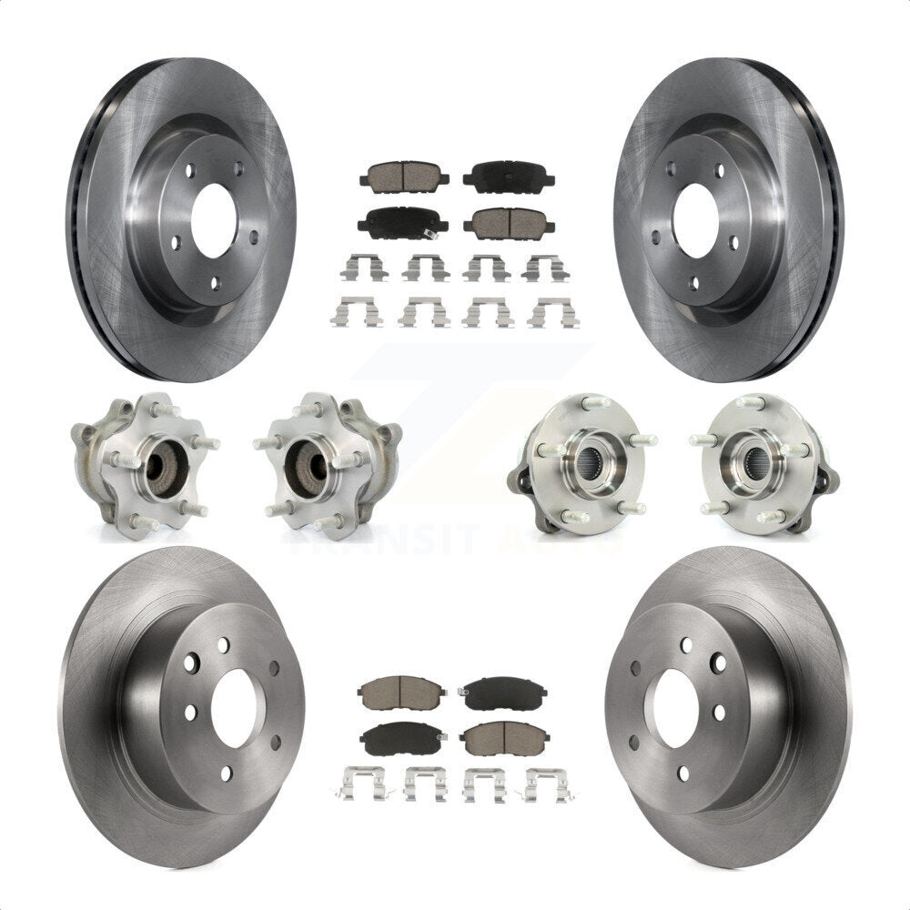 [Avant + Arrière] Kit d'ensemble roulement de roue et moyeu pour 2007 Nissan Altima 2.5L avec Non-ABS KBB-119082 par Transit Auto