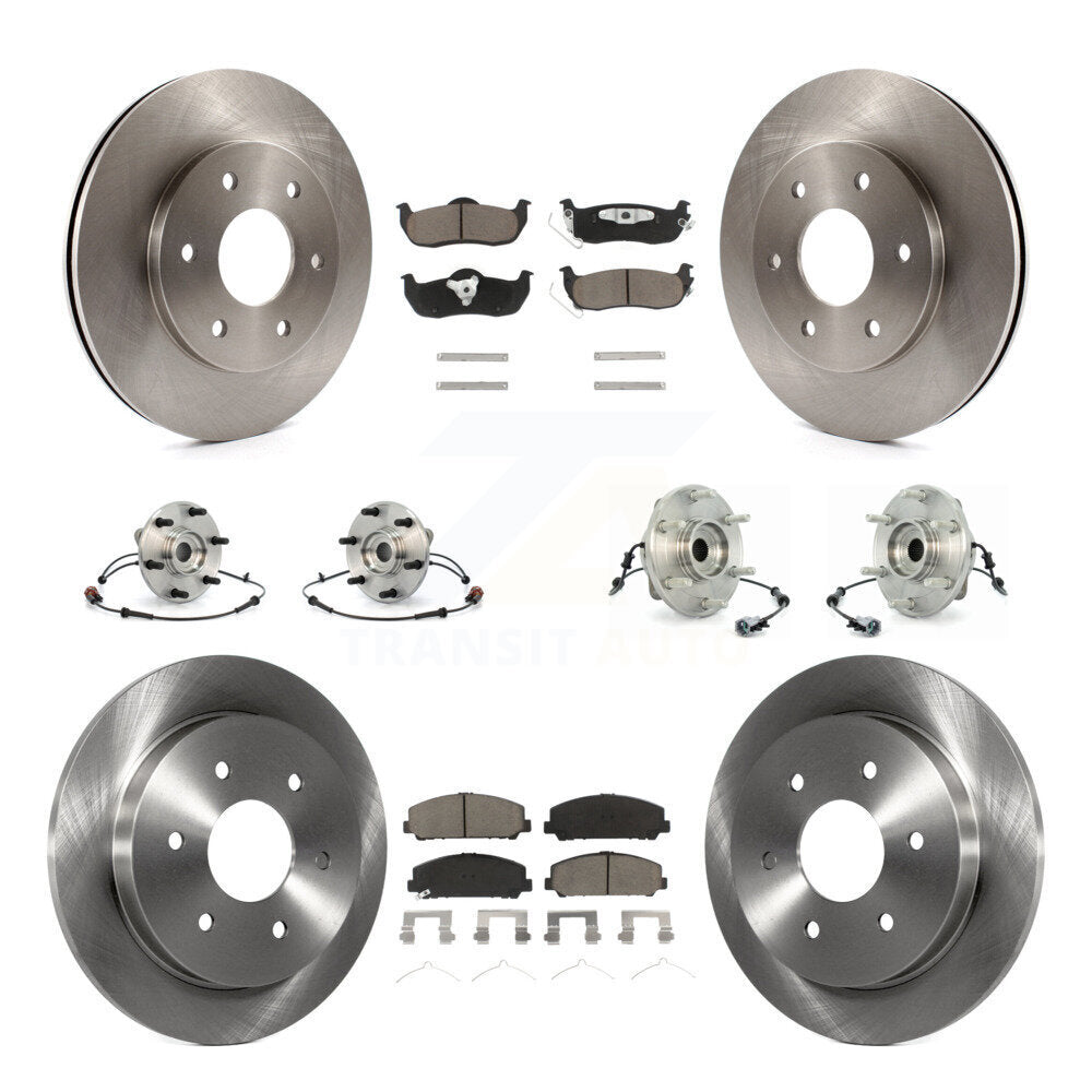 [Avant + Arrière] Kit d'ensemble roulement de roue et moyeu pour 2007 INFINITI QX56 avec 320mm Diameter Rotor To 03 07 KBB-119092