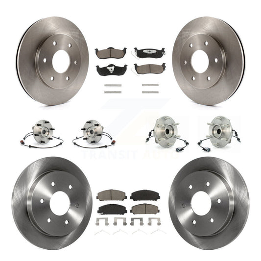 [Avant + Arrière] Kit d'ensemble roulement de roue et moyeu pour 2007 INFINITI QX56 avec 320mm Diameter Rotor To 03 07 KBB-119092