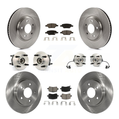 [Avant + Arrière] Kit d'ensemble roulement de roue et moyeu pour 2004-2007 Saturn Ion Supercharged avec 4-Wheel ABS avec 4 Lug Wheels KBB-119099