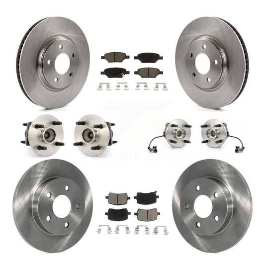 [Avant + Arrière] Kit d'ensemble roulement de roue et moyeu pour 2004-2007 Saturn Ion Supercharged avec 4-Wheel ABS avec 4 Lug Wheels KBB-119099