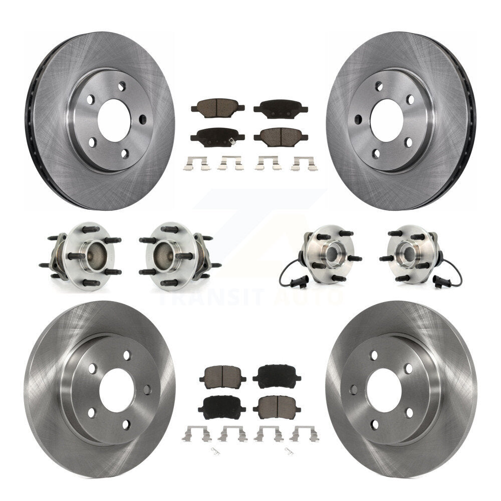 [Avant + Arrière] Kit d'ensemble roulement de roue et moyeu pour Chevrolet Malibu Pontiac G6 avec 276mm Diameter Rotor KBB-119108