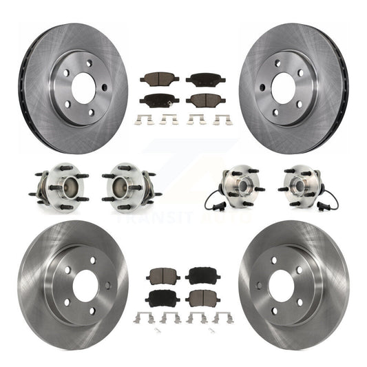 [Avant + Arrière] Kit d'ensemble roulement de roue et moyeu pour Chevrolet Malibu Pontiac G6 avec 276mm Diameter Rotor KBB-119108