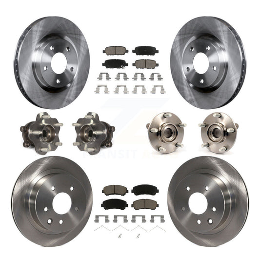 [Avant + Arrière] Kit d'ensemble roulement de roue et moyeu pour 2014-2015 Nissan Rogue Select AWD KBB-119114