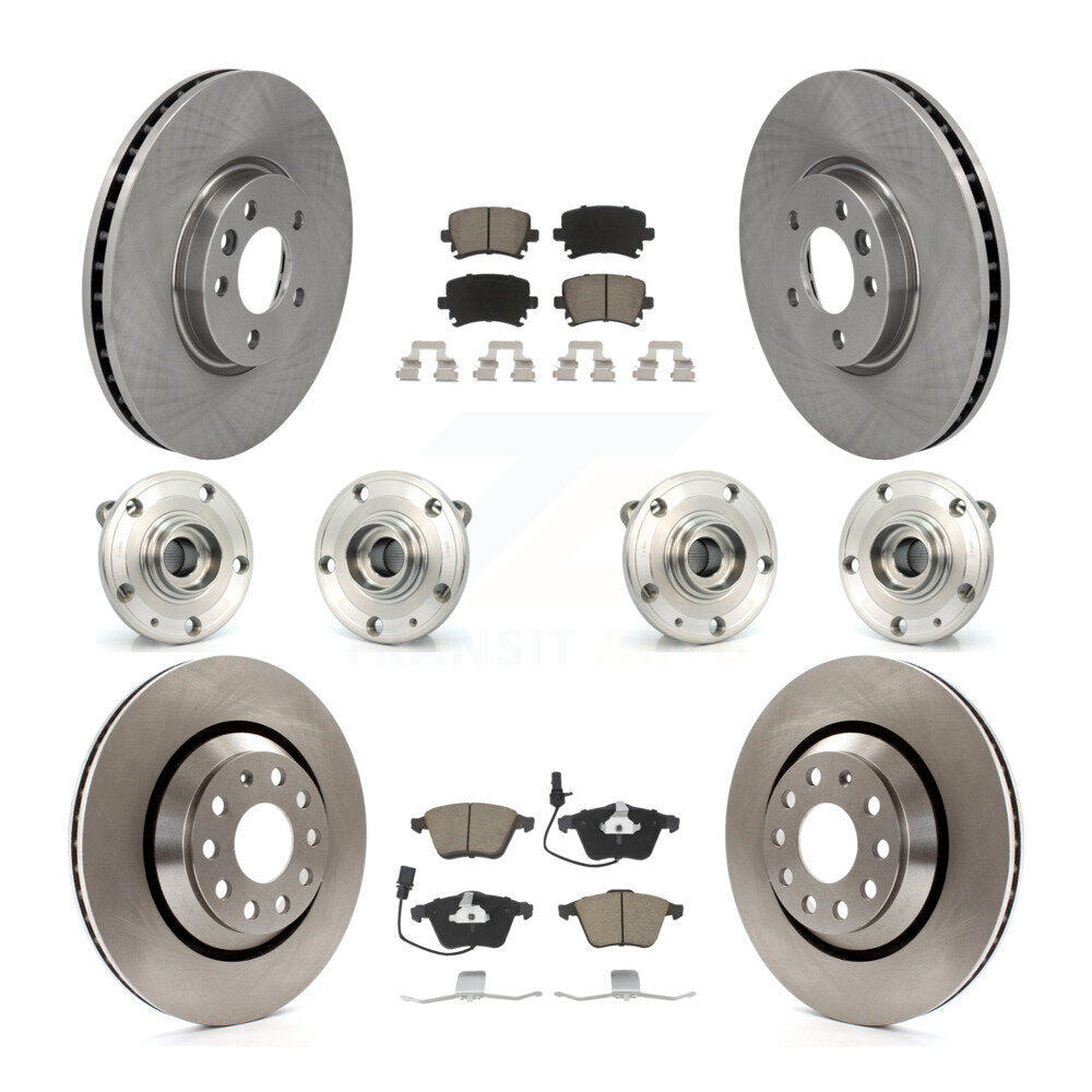 [Avant + Arrière] Kit d'ensemble roulement de roue et moyeu pour Volkswagen CC avec 340mm Diameter Rotor KBB-119117