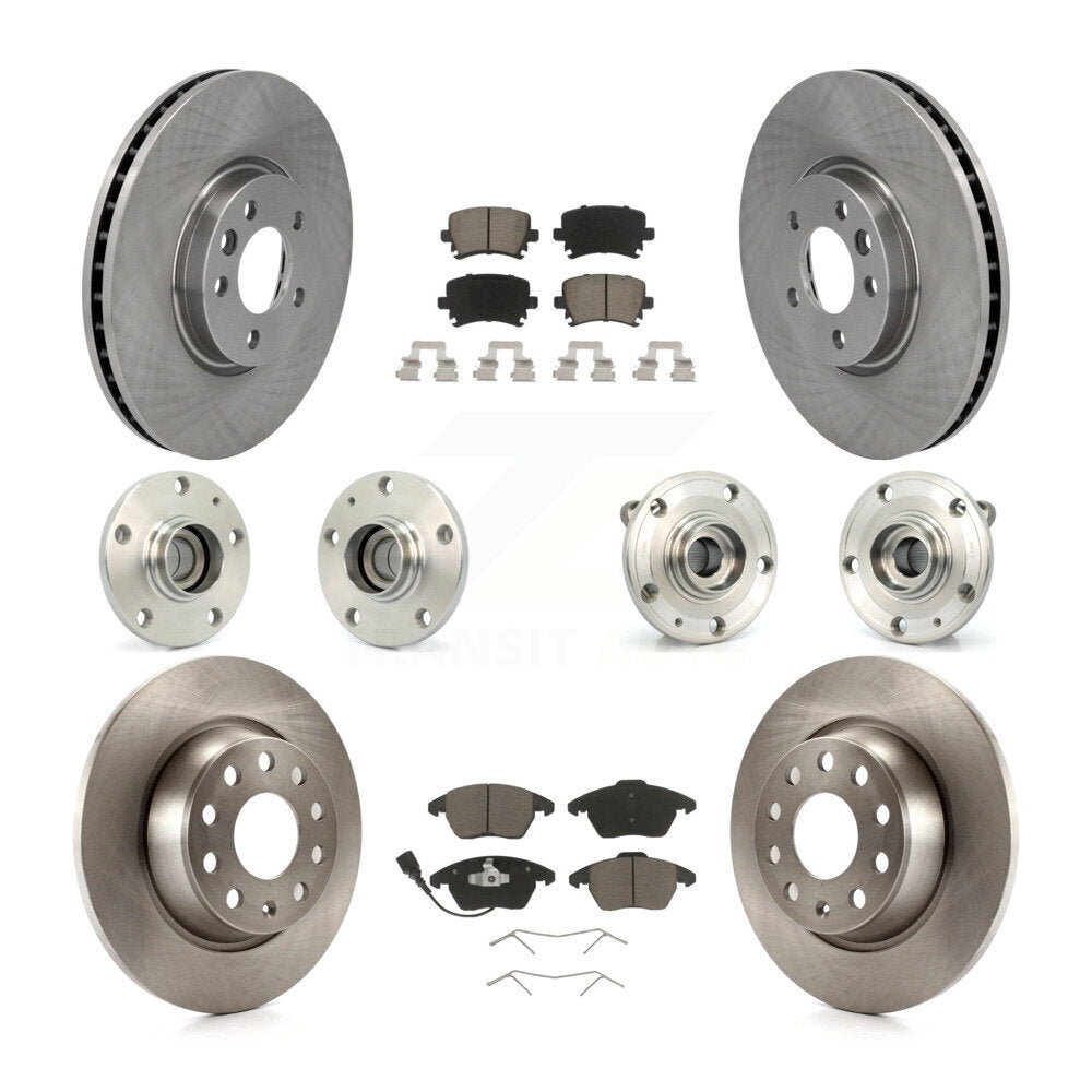 [Avant + Arrière] Kit d'ensemble roulement de roue et moyeu pour Volkswagen CC avec 340mm Diameter Rotor KBB-119118