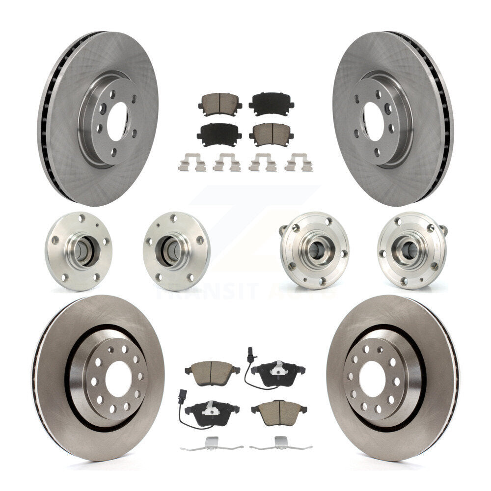 [Avant + Arrière] Kit d'ensemble roulement de roue et moyeu pour Volkswagen CC avec 340mm Diameter Rotor KBB-119119
