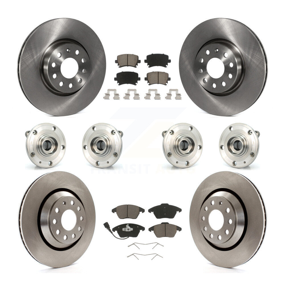 [Avant + Arrière] Kit d'ensemble roulement de roue et moyeu pour 2009-2010 Volkswagen Passat CC AWD avec 312mm Diameter Rotor KBB-119121