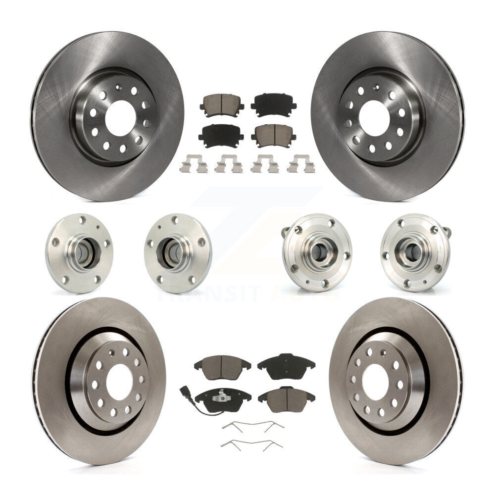 [Avant + Arrière] Kit d'ensemble roulement de roue et moyeu pour 2009-2010 Volkswagen Passat CC FWD avec 312mm Diameter Rotor KBB-119122