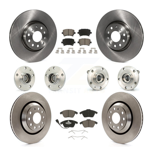 [Avant + Arrière] Kit d'ensemble roulement de roue et moyeu pour 2009-2010 Volkswagen Passat CC FWD avec 312mm Diameter Rotor KBB-119122
