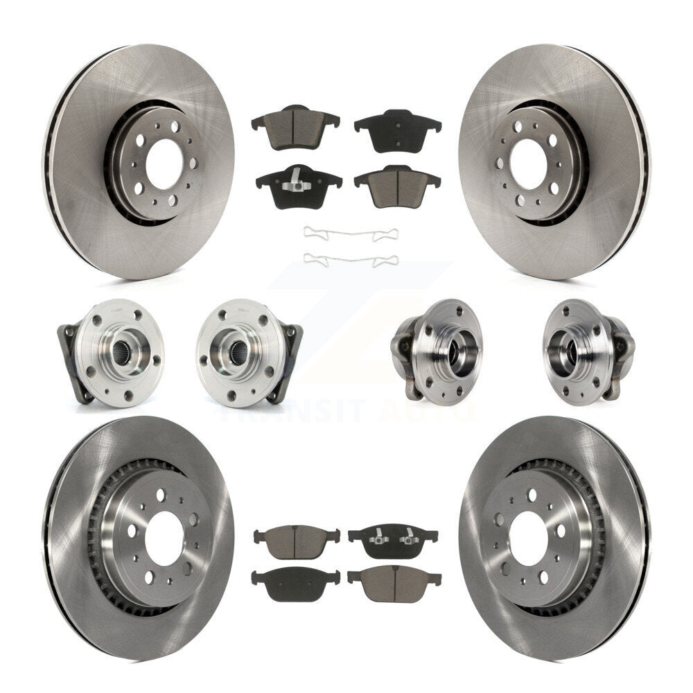 [Avant + Arrière] Kit d'ensemble roulement de roue et moyeu pour 2008-2014 Volvo XC90 AWD avec 328mm Diameter Rotor KBB-119132