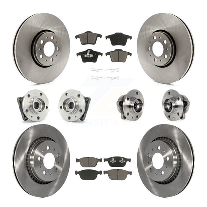 [Avant + Arrière] Kit d'ensemble roulement de roue et moyeu pour 2008-2014 Volvo XC90 AWD avec 328mm Diameter Rotor KBB-119132