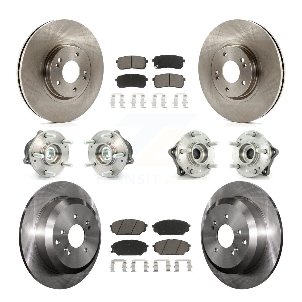 [Avant + Arrière] Kit d'ensemble roulement de roue et moyeu pour 2007-2012 Hyundai Veracruz FWD avec ABS Brakes KBB-119141