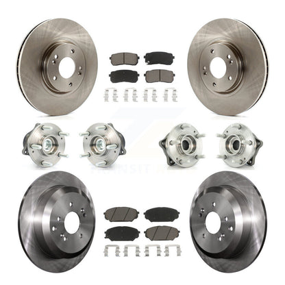 [Avant + Arrière] Kit d'ensemble roulement de roue et moyeu pour 2007-2012 Hyundai Veracruz FWD avec ABS Brakes KBB-119141