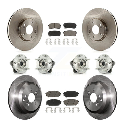 [Avant + Arrière] Kit d'ensemble roulement de roue et moyeu pour 2007-2012 Hyundai Veracruz AWD avec ABS Brakes KBB-119142