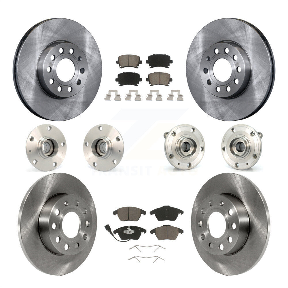 [Avant + Arrière] Kit d'ensemble roulement de roue et moyeu pour 2006-2009 Volkswagen Rabbit 4 Bolt Mounting Flange KBB-119168 par Transit Auto