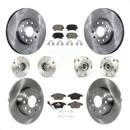 [Avant + Arrière] Kit d'ensemble roulement de roue et moyeu pour 2006-2009 Volkswagen Rabbit 4 Bolt Mounting Flange KBB-119168 par Transit Auto