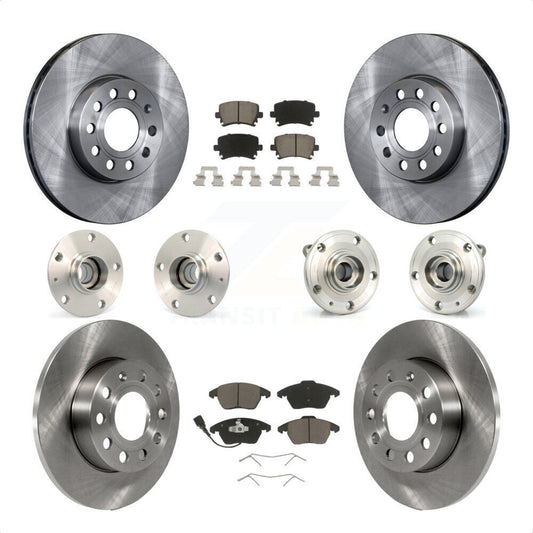 [Avant + Arrière] Kit d'ensemble roulement de roue et moyeu pour 2006-2009 Volkswagen Rabbit 4 Bolt Mounting Flange KBB-119168 par Transit Auto