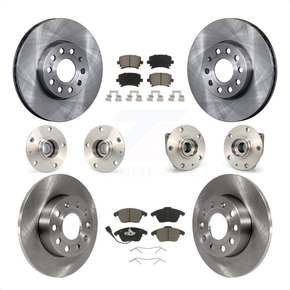 [Avant + Arrière] Kit d'ensemble roulement de roue et moyeu pour 2006-2009 Volkswagen Rabbit 3 Bolt Mounting Flange KBB-119169 par Transit Auto