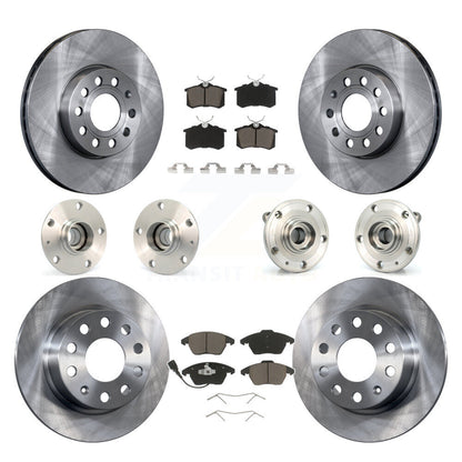 [Avant + Arrière] Kit d'ensemble roulement de roue et moyeu pour 2014 Volkswagen Beetle Base Highline Comfortline avec 2.5L avec 253mm Diameter Rotor KBB-119181