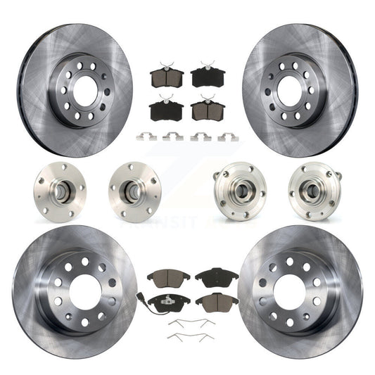 [Avant + Arrière] Kit d'ensemble roulement de roue et moyeu pour 2014 Volkswagen Beetle Base Highline Comfortline avec 2.5L avec 253mm Diameter Rotor KBB-119181
