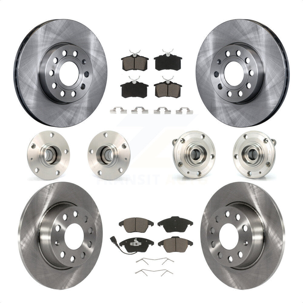 [Avant + Arrière] Kit d'ensemble roulement de roue et moyeu pour 2014 Volkswagen Beetle Base Highline Comfortline avec 2.5L avec 272mm Diameter Rotor KBB-119182 par Transit Auto