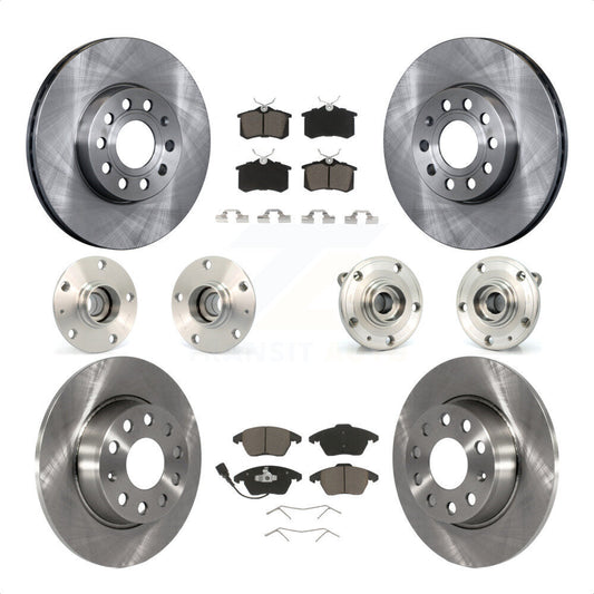 [Avant + Arrière] Kit d'ensemble roulement de roue et moyeu pour 2014 Volkswagen Beetle Base Highline Comfortline avec 2.5L avec 272mm Diameter Rotor KBB-119182 par Transit Auto