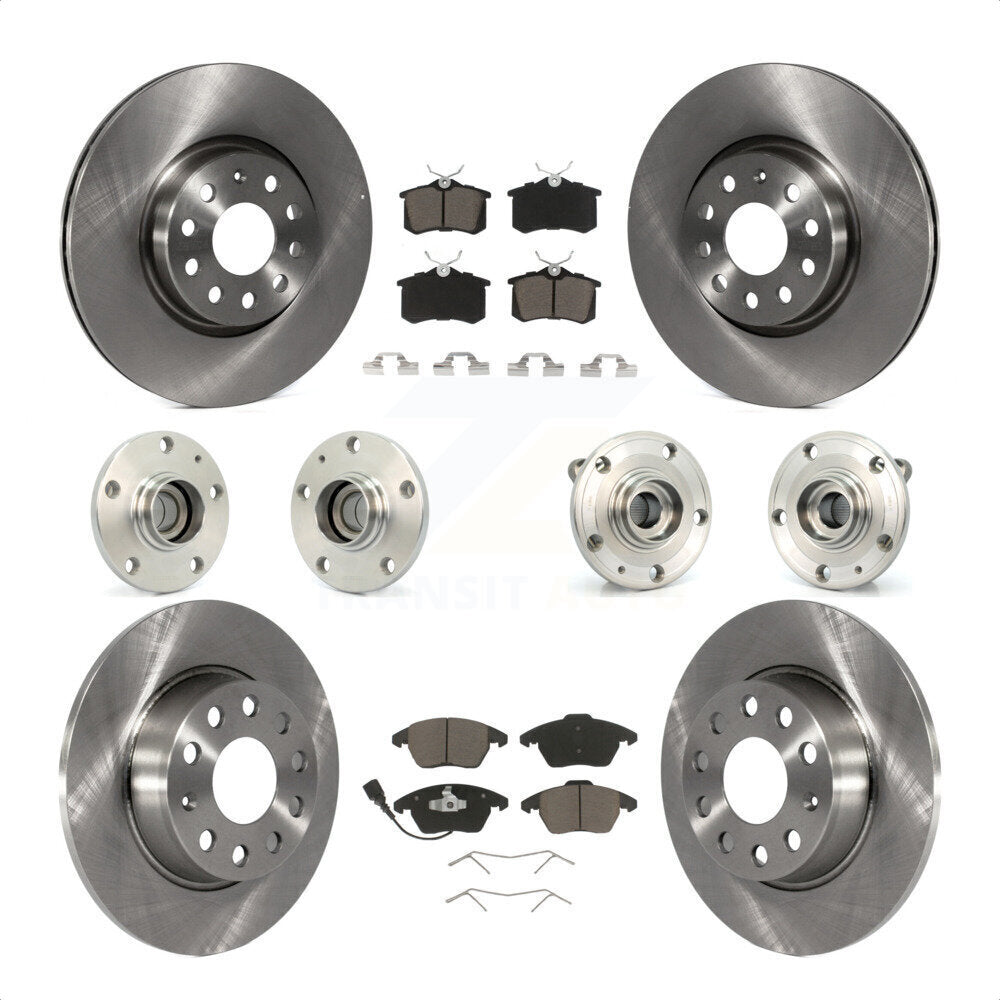[Avant + Arrière] Kit d'ensemble roulement de roue et moyeu pour 2014 Volkswagen Beetle R-Line GSR avec 2.0L avec 272mm Diameter Rotor KBB-119184 par Transit Auto