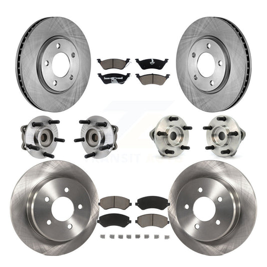 [Avant + Arrière] Kit d'ensemble roulement de roue et moyeu pour 2003 Chrysler Voyager Drum rear brakes avec Non-ABS KBB-119199