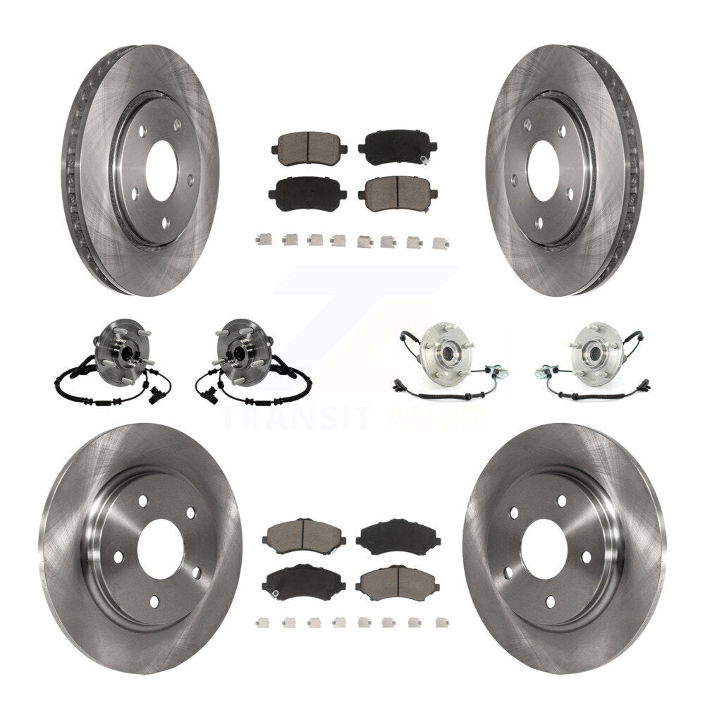 [Avant + Arrière] Kit d'ensemble roulement de roue et moyeu pour 2012 Volkswagen Routan avec Single Piston Caliper KBB-119211
