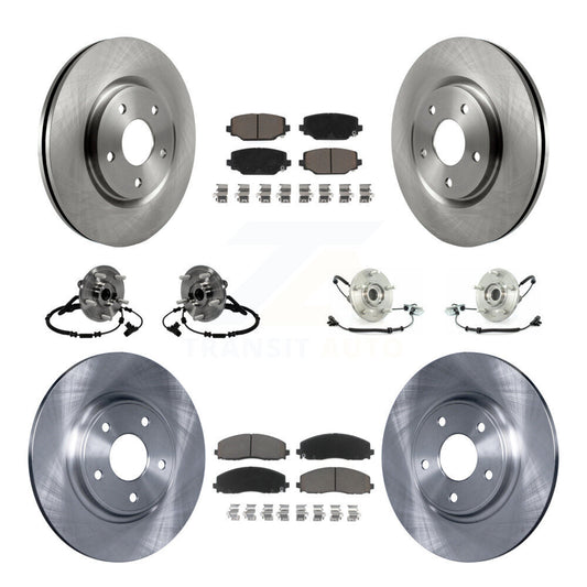 [Avant + Arrière] Kit d'ensemble roulement de roue et moyeu pour 2012 Volkswagen Routan avec Dual Piston Caliper KBB-119212