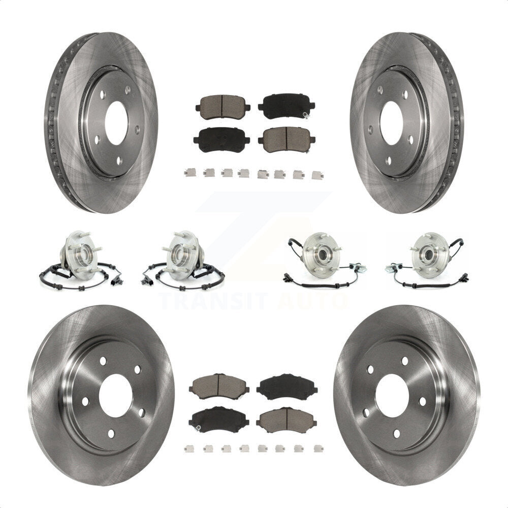 [Avant + Arrière] Kit d'ensemble roulement de roue et moyeu pour Chrysler Town & Country Dodge Grand Caravan Volkswagen Routan KBB-119213 par Transit Auto