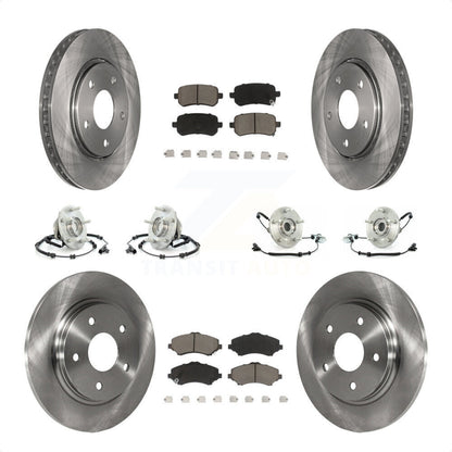 [Avant + Arrière] Kit d'ensemble roulement de roue et moyeu pour Chrysler Town & Country Dodge Grand Caravan Volkswagen Routan KBB-119213 par Transit Auto