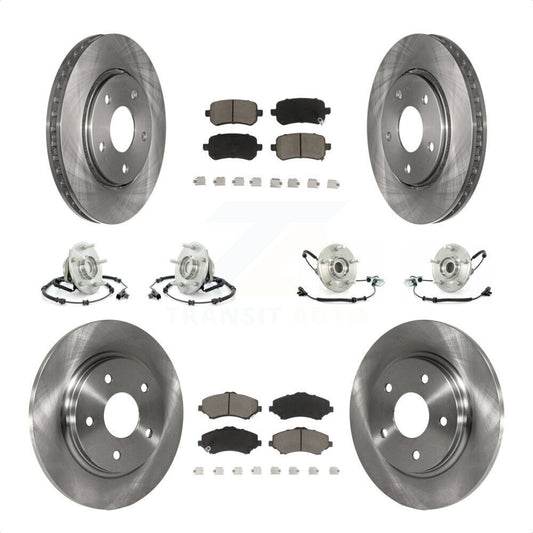 [Avant + Arrière] Kit d'ensemble roulement de roue et moyeu pour Chrysler Town & Country Dodge Grand Caravan Volkswagen Routan KBB-119213 par Transit Auto