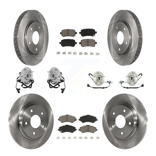 [Avant + Arrière] Kit d'ensemble roulement de roue et moyeu pour Chrysler Town & Country Dodge Grand Caravan Volkswagen Routan KBB-119213