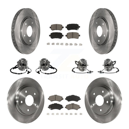 [Avant + Arrière] Kit d'ensemble roulement de roue et moyeu pour 2012 Dodge Grand Caravan Chrysler Town & Country Ram C/V avec Single Piston Caliper To 03/23/12 KBB-119214