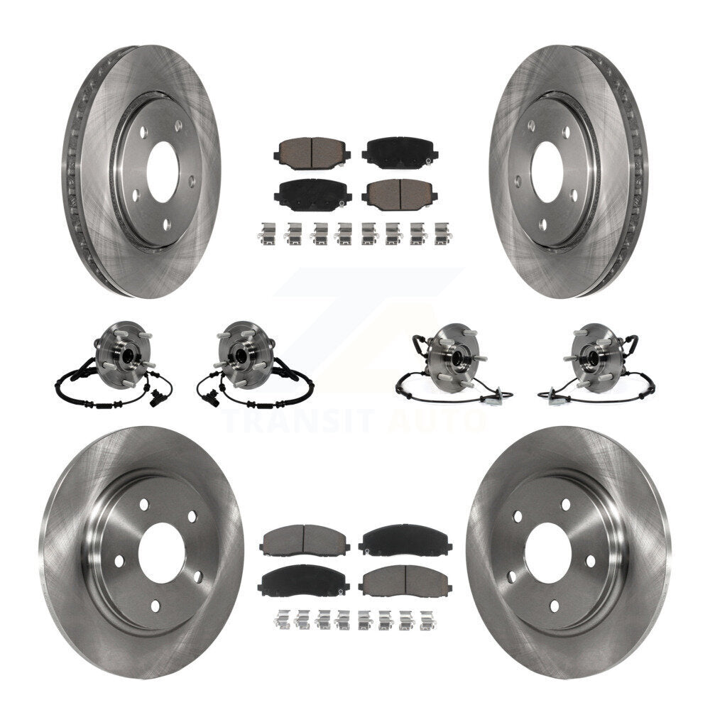 [Avant + Arrière] Kit d'ensemble roulement de roue et moyeu pour 2017-2018 Dodge Grand Caravan avec Single Piston Caliper KBB-119215