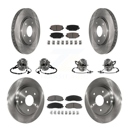 [Avant + Arrière] Kit d'ensemble roulement de roue et moyeu pour 2017-2018 Dodge Grand Caravan avec Single Piston Caliper KBB-119215