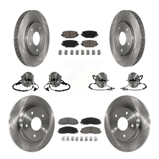 [Avant + Arrière] Kit d'ensemble roulement de roue et moyeu pour 2017-2018 Dodge Grand Caravan avec Single Piston Caliper KBB-119215