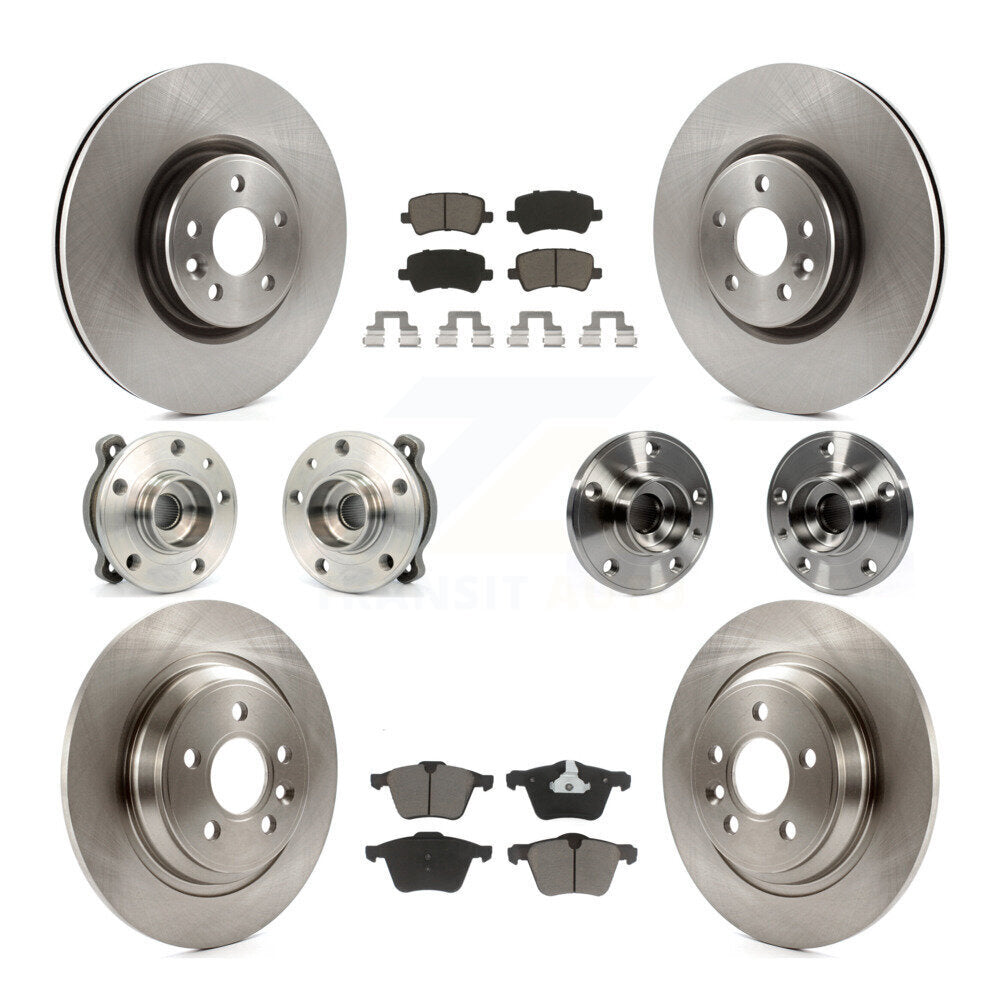 [Avant + Arrière] Kit d'ensemble roulement de roue et moyeu pour 2013-2014 Volvo S60 3.0L avec 336mm Diameter Rotor KBB-119244